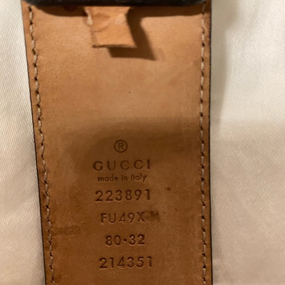 Gucci Supreme Belt Interlocking G Black Leather Trim Black G - Picture 5 of 8